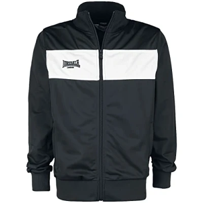 Afbeelding van Lonsdale London Alnwick Trainingsjack voor heren, zwart, rockabilly, zwart.