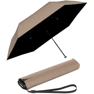 Afbeelding van Knirps US.050 Parapluie de poche ultra léger et fin avec protection UV contre la chaleur, beige