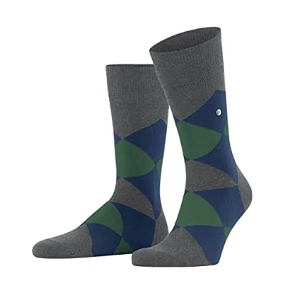 Afbeelding van Burlington Clyde Onesize Sokken, Heren, Maat: 41 46, Grau blau grün