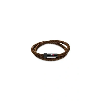 Afbeelding van Tommy Hilfiger 2790612S Herenarmband, Leer, bruin, één maat, Geen edelsteen, edelsteen