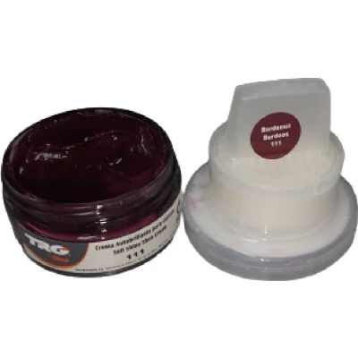 Afbeelding van TRG schoencrème met bijenwas bordeaux bijhorende spons 50 ml