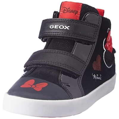 Afbeelding van Geox Kilwi GIRL Sneakers hoog voor kinderen, Maat: 20, Black/red Leer en imitatieleer