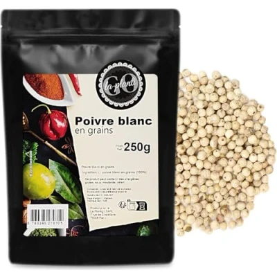 Afbeelding van Witte peper in korrels 250 g LA PLANTIGO