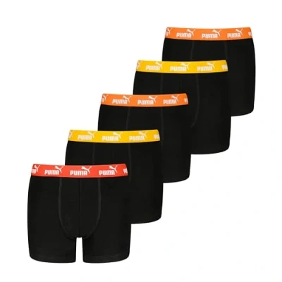 Image de PUMA Lot de 5 boxers basiques pour garçon, Rouge/noir, 146 152