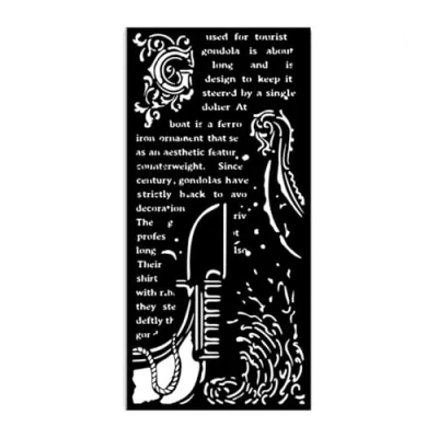 Afbeelding van Stamperia Venice City of Art Thick Stencil 12x25cm Gondola (KSTDL120)