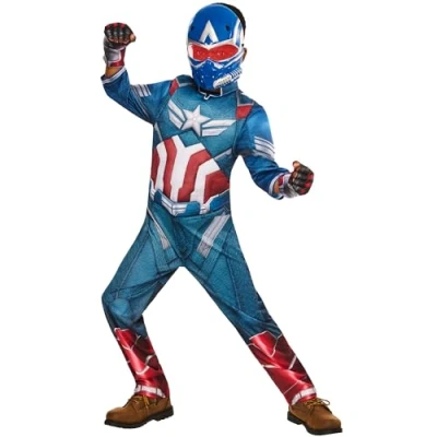 Afbeelding van Superhelden Verkleedpakje Kind Captain America Brave New World Deluxe Maat 122 128