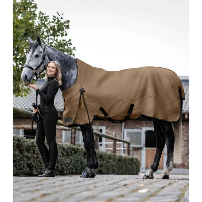 Afbeelding van Waldhausen Outdoordeken Arctic High Neck Light Cappuccino/Zwart