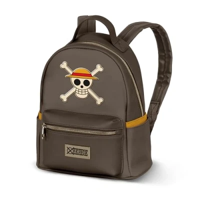 Afbeelding van One Piece Skull Heady Rugzak, Bruin, 15 x 24,5 cm, inhoud 8 l, één maat, Backpack Skull, Hoofdrugzak schedel