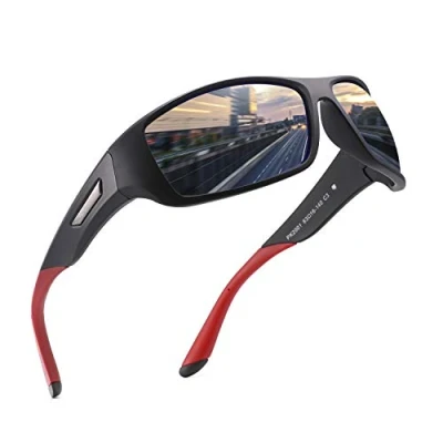 Afbeelding van PUKCLAR Zonnebril heren gepolariseerde sportbril wielersportbril bestuurdersbril dames UV400 bescherming Cat 3 CE