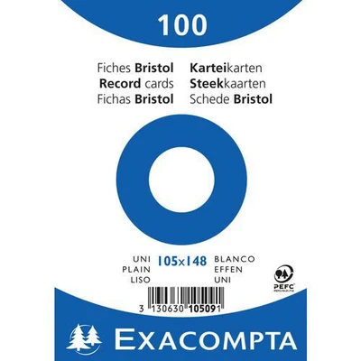 Image de Paquet 100 fiches sous film bristol uni 105x148mm