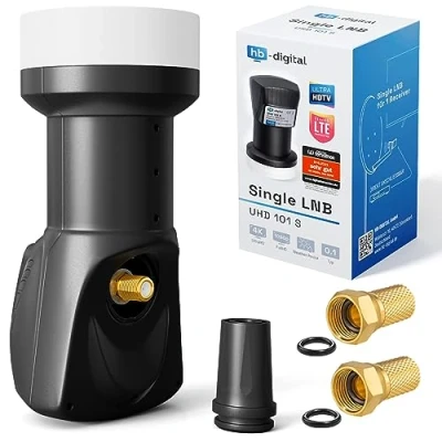 Afbeelding van LNB LNC Full HD TV 3D + gouden contacten beschermingsset (uitbreidbaar) in HB DIGITAL. Set met gratis F stekker