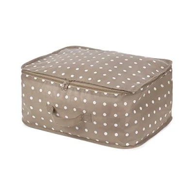 Afbeelding van Compactor Rivoli RAN4539_BROWN opbergtas met ritssluiting, polypropyleen, 46 x 20,5 cm, bruin/wit