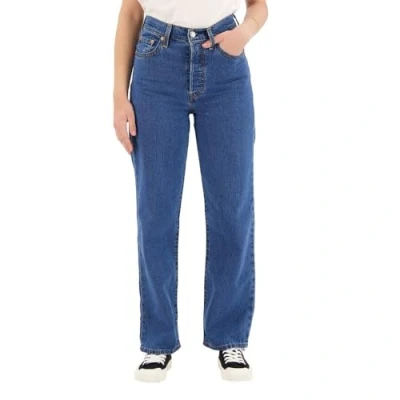 Image de Levi&#039;s Ribcage Straight Ankle Jeans Femme, Cool As A Pickle, 26W / 29L