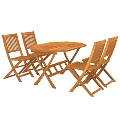 Afbeelding van 5 delige Tuinset massief acaciahout
