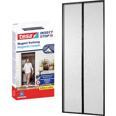 Afbeelding van tesa Fliegengitter 55384 00000 00 Magneetgordijn (b x h) 0.90 m 2.10 Antraciet 1 stuk(s)