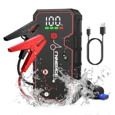 Afbeelding van FNNMEGE 2000 A 21800 mAh auto starthulp batterij (tot 8,0 liter benzine of 6,5 diesel) veilig, intelligente startkabels en draagbare autoaccu booster