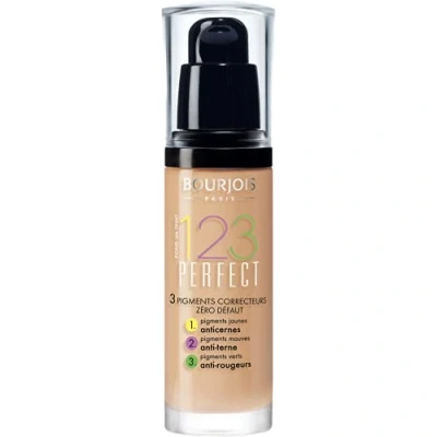 Image de Bourjois Fond de Teint 1.2.3 Perfect 3 en 1 : Anticernes, Anti Terne et Rougeurs Fini Semi Mat Formule Brillance Hydratante 53 Beige Clair 30ml