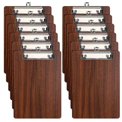 Afbeelding van Houten Klembord A5, 12 Stuks Klem Planken Met Clip, A5 Houder