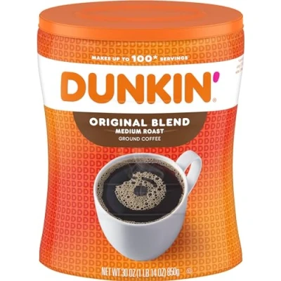 Afbeelding van Dunkin Donuts Originele mix, medium geroosterd op de vloer, Canister koffie, 850 g
