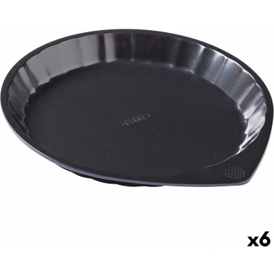 Afbeelding van Oven Mould Pyrex Magic Cirkelvormig Zwart Plat Ø 30 cm (6 Stuks)
