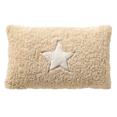 Afbeelding van MALIN Sierkussen 30x50 cm met teddykrullen Natural beige