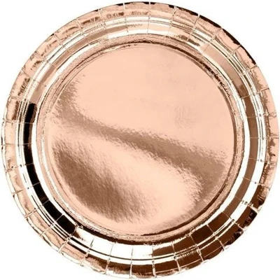 Afbeelding van Partydeco Borden Rose Gold 23 cm (6 stuks)