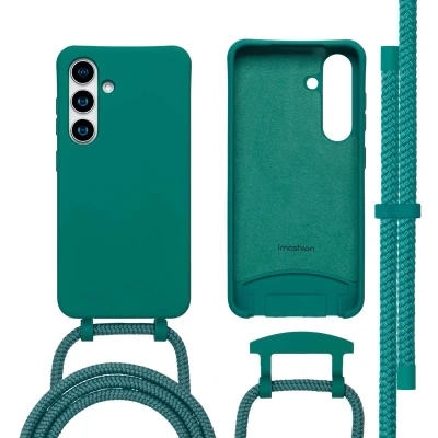 Afbeelding van imoshion Color Backcover met afneembaar koord MagSafe voor de Samsung Galaxy S24 / S25 Donkergroen