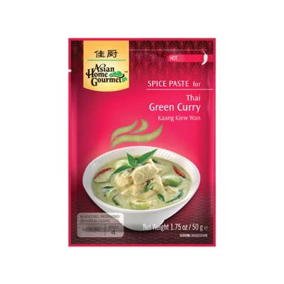 Afbeelding van Asian Home Gourmet Thaise groene Curry 12 x 50 g Food Lovers