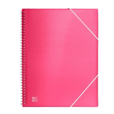 Afbeelding van Oxford, A4 kunststof insteekmap, 30 transparante hoesjes, roze