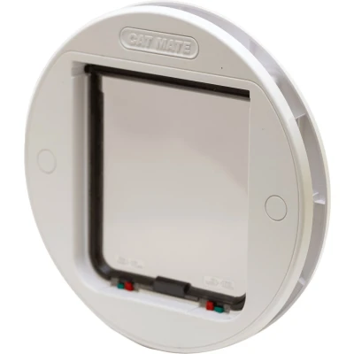Afbeelding van Pet Mate Ronde poort van glas, zilverkleurig