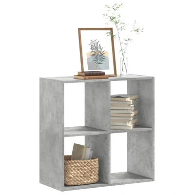 Afbeelding van Boekenkast 68,5x32x68,5 cm bewerkt hout betongrijs