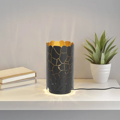 Afbeelding van Lindby tafellamp Aralena, zwart/goud, hoogte 26,5 cm