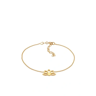 Afbeelding van Elli Lotus Flower Armband goldcoloured, Dames, Maat: 16, Gold coloured