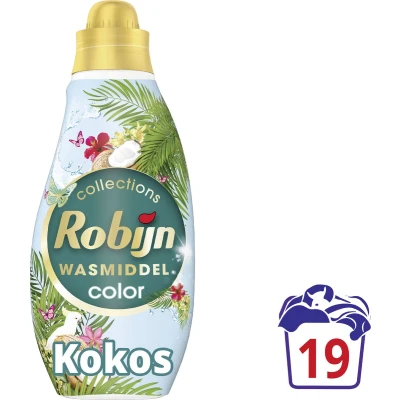 Afbeelding van 2+3 gratis: Robijn Klein &amp; Krachtig Wasmiddel Kokos Sensation 19 Wasbeurten 665 ml
