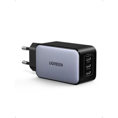 Afbeelding van UGREEN Nexode 65 W oplader, drievoudig, USB C, snel opladen, met GaNInfinity technologie, compatibel MacBook Pro Air iPad iPhone 15 Max Plus 14 13 12 11 X Pixel 8 7 Galaxy S24 45 PPS