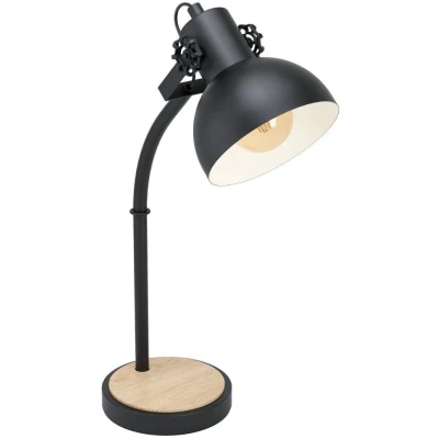 Afbeelding van EGLO Lubenham Tafellamp 1 lichts E27 Zwart, Bruin