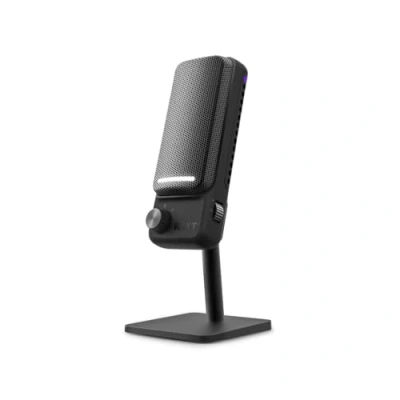 Image de NZXT Capsule Elite : microphone à condensateur USB haut de gamme pour les jeux, le streaming, podcasts et l&#039;enregistrement son qualité studio design multipositions logiciel DTS noir