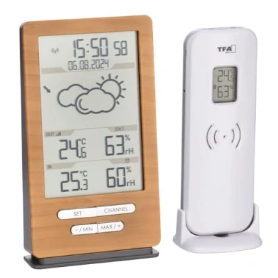 Afbeelding van TFA Dostmann Xena 35.1162 Draadloos weerstation met buitensensor, binnen en buitentemperatuur, weersvoorspelling, radioklok, luchtvochtigheid,