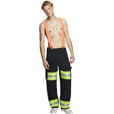 Afbeelding van Smiffys Brandweerman Fever kostuum voor heren, met broek en armbanden