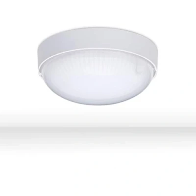 Afbeelding van Oktaplex Led kelderlamp, IP65, buitenlamp, wit, 4000 K, neutraal rond, plafondlamp, 9 W, 800 lm