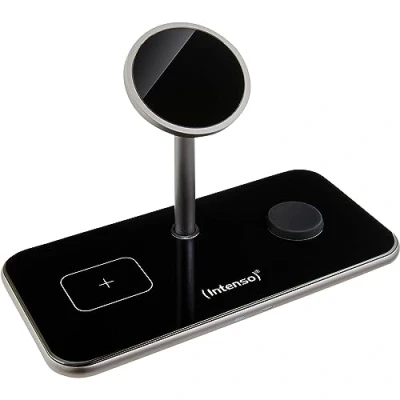 Afbeelding van Intenso MB13 black 3in1 7410810 Inductielader Uitgangen Qi standaard Zwart