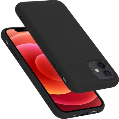 Afbeelding van Cadorabo Hoesje geschikt voor Apple iPhone 12 MINI in LIQUID ZWART Beschermhoes gemaakt van flexibel TPU silicone Case Cover