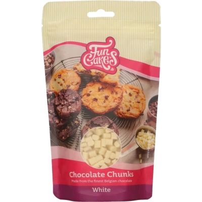 Afbeelding van FunCakes Chocolade Chunks Wit 350g Taartdecoratie