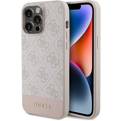 Afbeelding van Guess 4G Stripe Back Case Geschikt voor Apple iPhone 14 Pro (6.1&quot;) Roze