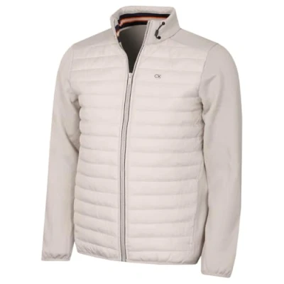 Afbeelding van Calvin Klein 2025 CK hybride geïsoleerde lichtgewicht golfjas voor heren, perkament, XL