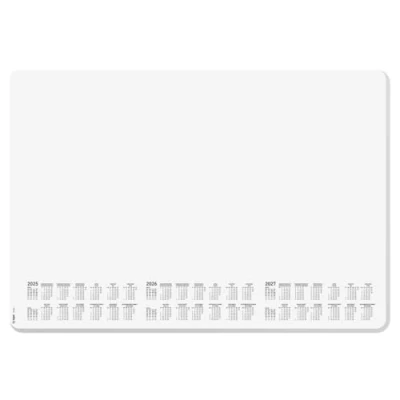 Image de SIGEL HO301 Sous main en papier, calendriers sur 3 ans et semainier, coins arrondis, A2 (59.5 x 41 cm), blanc gris, 30 feuilles