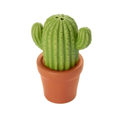 Afbeelding van Fisura Originele &quot;cactus&quot; zout en peperstrooier set voor cactusvormige tafel Keramische 7 x 11,5 cm