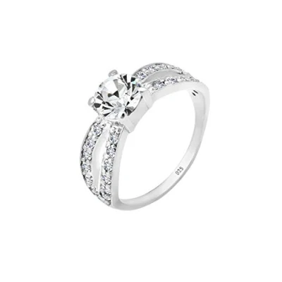 Image de Elli Bague Cristal de Swarovski Argent 925, 58, Swarovski,