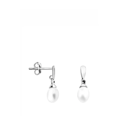 Afbeelding van Sofia Milani Pearl Oorbellen, Dames, Maat: One Size, Silver