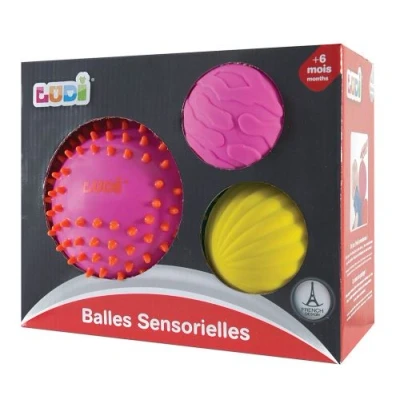 Image de Set de 3 balles sensorielles Ludi Rose